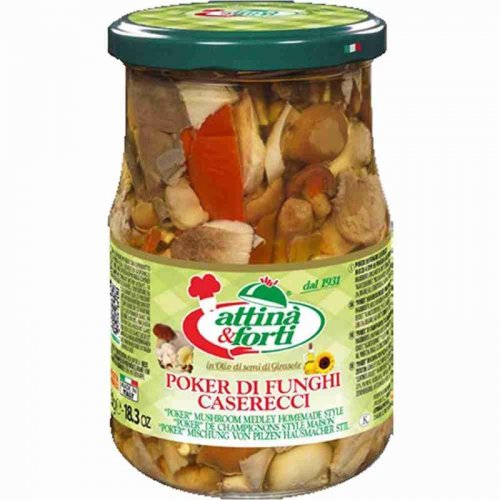Attinà & Forti Poker di Funghi Caserecci 280g (pokerdifunghicasarecciinosgattina320ml.jpg)